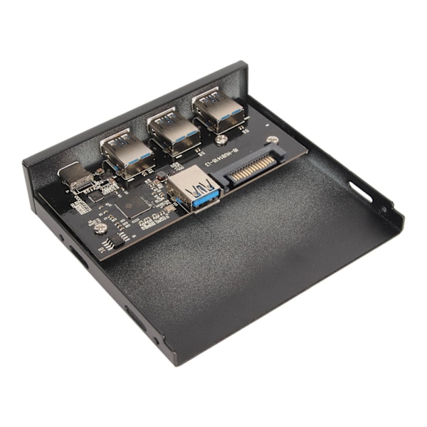 USB 3.0 Frontpanel Hub 3.5in 4 Portar 6Gbps Stabil Plug and Play Optisk Enhet Frontpanel för Stationär Moderkort