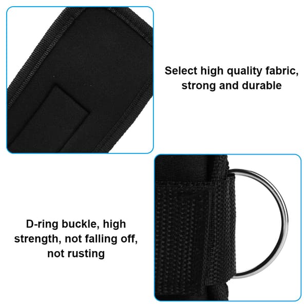 Ankelstropper Benstyrketræning Vægtbærende Power Strap Fodring Til Fitness (Sort)