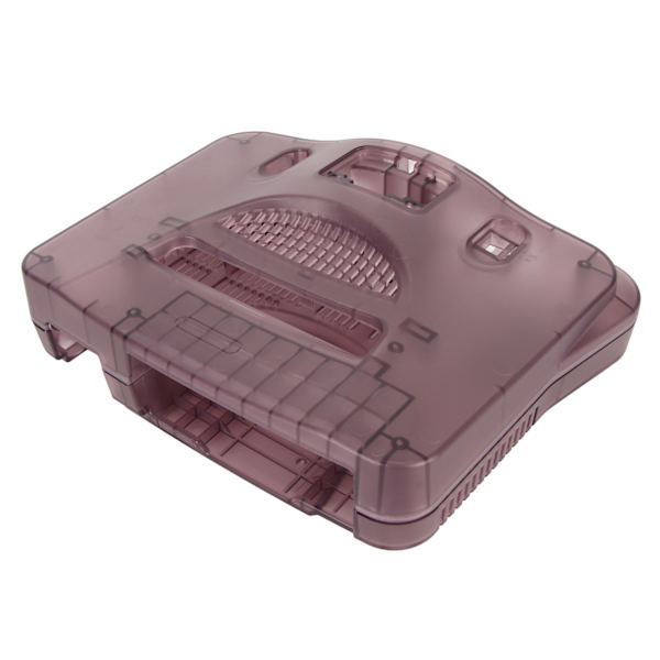 Gjennomsiktig erstatningsskal for N64 - Retro videospillkonsollbeskyttelse - Rosa lilla