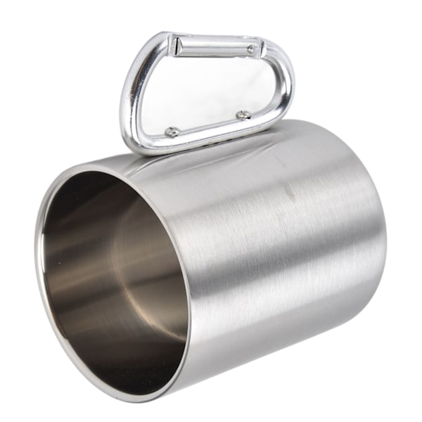 Rostfritt stål mugg 360ml Dubbelvägg Bekväm handtag Blank yta Utsökt Hållbar Rostfritt stål Kaffe muggPrimär färg handtag