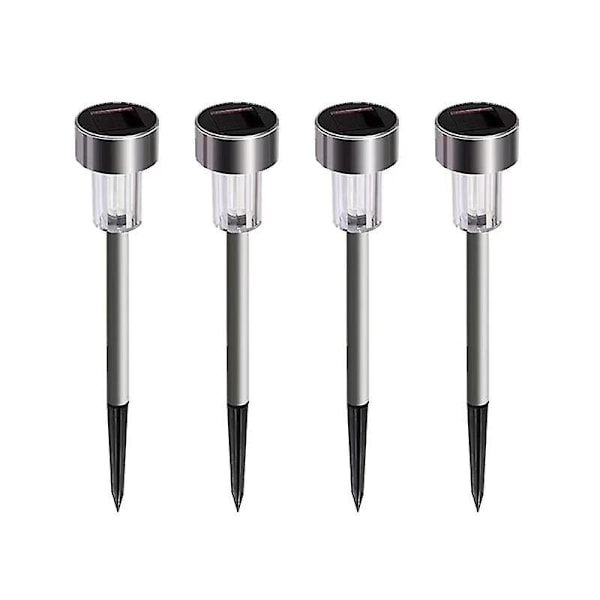 5-pack Solcellsdrivna Utomhusmarklampor, Vattentäta Rostfria LED Solcellslampor Trädgårdslampa Landskapsbelysning Gräsmatta Dekoration Gångbelysning (W