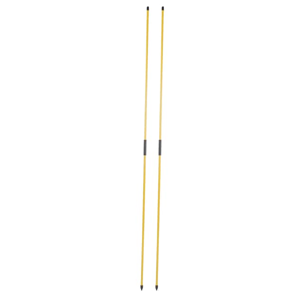 Glasfiber Golf Alignment Sticks 2 sektioner foldbar Golf retningsindikatorstanghjælp Gul