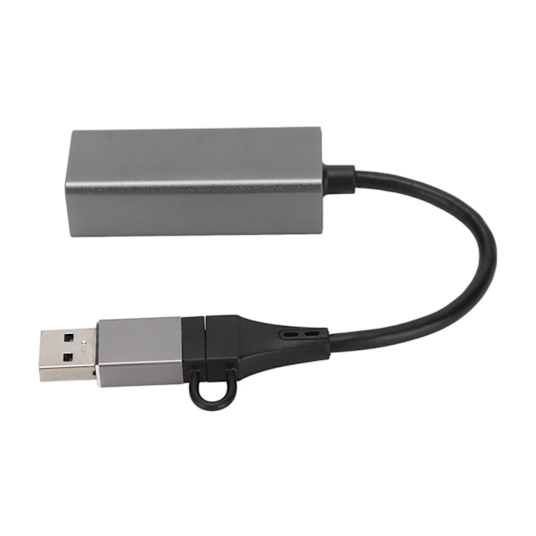 USB til Ethernet RJ45 Adapter Support 10 100 1000 Mbps Stabil Chip Sølvgrå USB C til RJ45 Adapter til Laptops PC