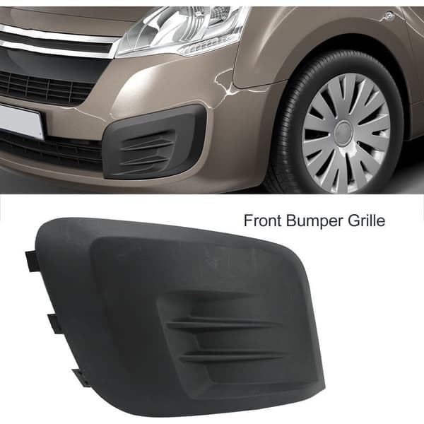 Interiørutstyr, høyre frontfangergrill 1613564580, erstatning for Citroën Berlingo uten tåkelys 2015 – 2019