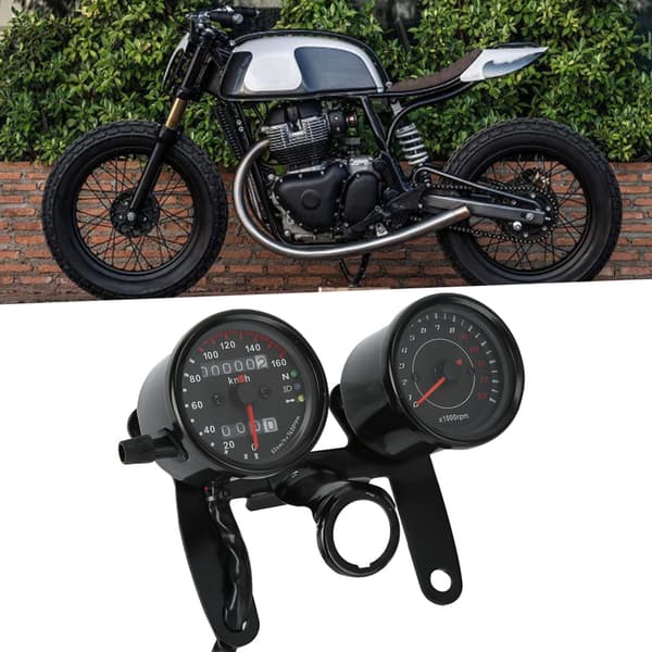 Universal Motorcykel Odometer Hastighetsmätare Retro Modifierat Instrument Tillbehör