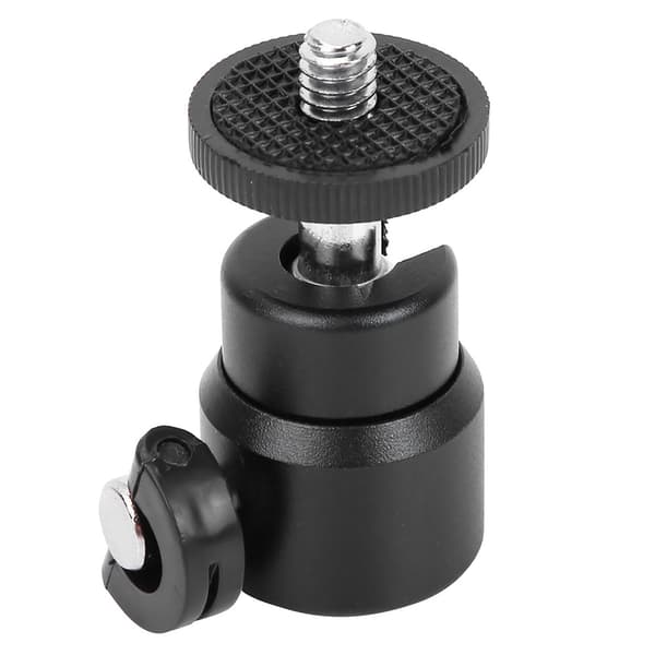 Mini kuglehovedbeslag til DSLR-kamera videokamera - 360° rotation (sort)