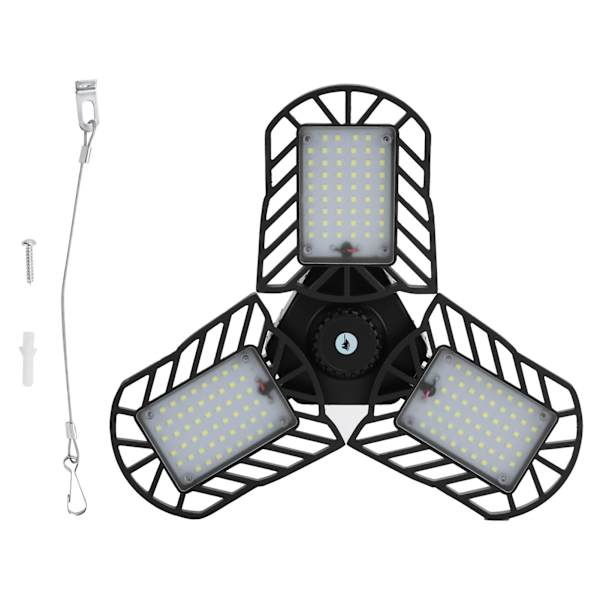 60W SD-0013 Garage Lys Deformerbar LED 90° Justerbar Arbejdslampe med Sikker Reb 85-265V