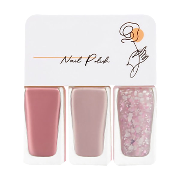 3-pack nagellackset på vattenbasis för kvinnor, lätt att ta bort, snabbtorkande nagellack för dejting, halloweenfest T14
