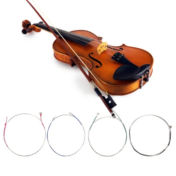 4 stk violinstrenge sæt sølv rustfrit stål musikinstrument tilbehør til 4/4