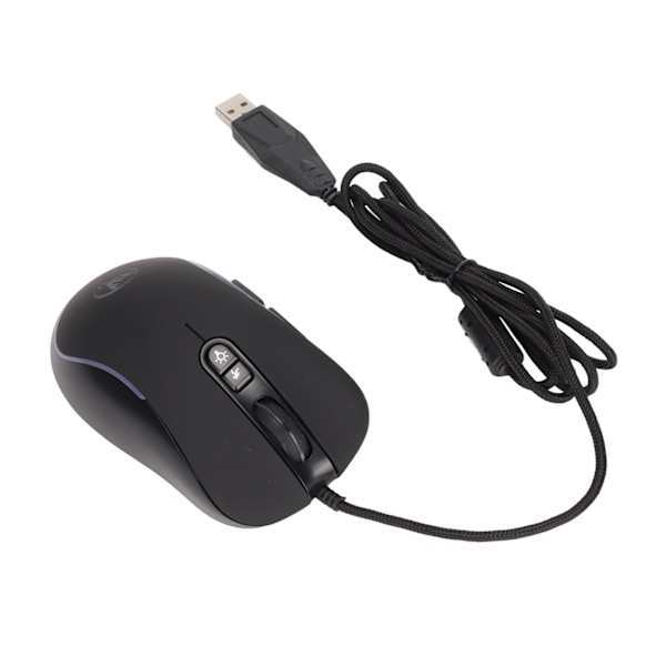 Mekanisk mus 4800DPI Programmerbar høy presisjon Ergonomi ABS Gaming mus med 6 RGB farger for Linux for Windows