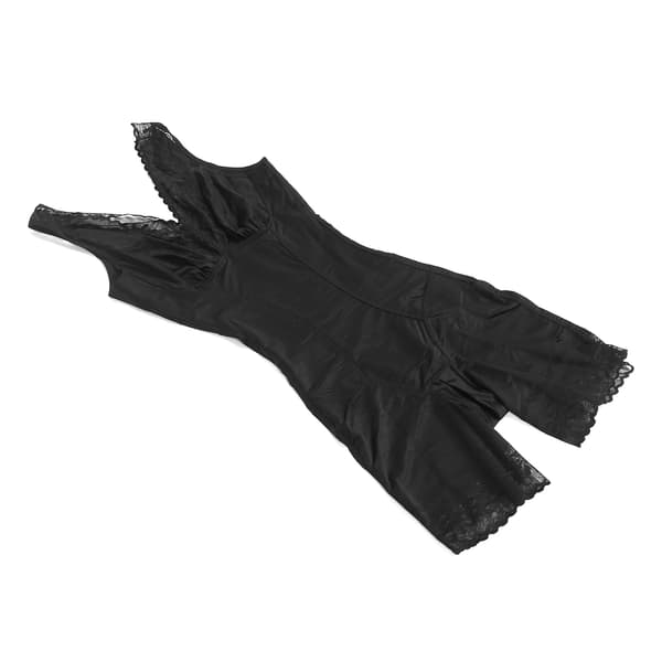 Maveopstrammende postpartum shapewear, mavekontrol, waist trainer bodysuit (sort) XL