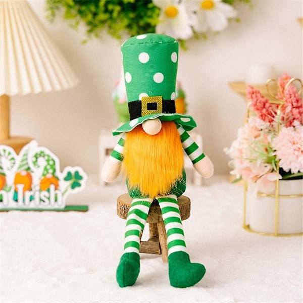 .Patricks Day Gnome Borddekor Tilbehør mann