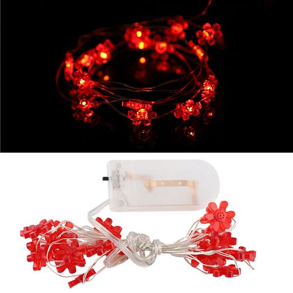 2M 20 LED Koppartråds Batteridriven Slinga Fe Lampa Jul Bröllopsdekor (Varm Vit)