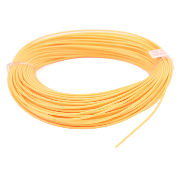 Flugfiske lina 30,5M 100FT vikt framåt PVC beläggning nylon orange flytande fiske lina för utomhus