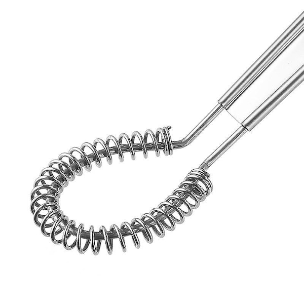 Magic Spiral Køkkenpisker - Rustfrit Stål Frihåndspisker til Cremet Skumning og Blandning (Sølv)