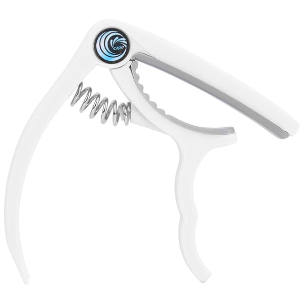 Plastik Guitar Capo Brostiftfjerner 4~6 Strenge Guitar Bas Ukulele Capo Hvid