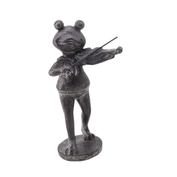 Havefrø Statue Figur, der spiller violin, veranda, skrivebord, harpiksdyrskulptur