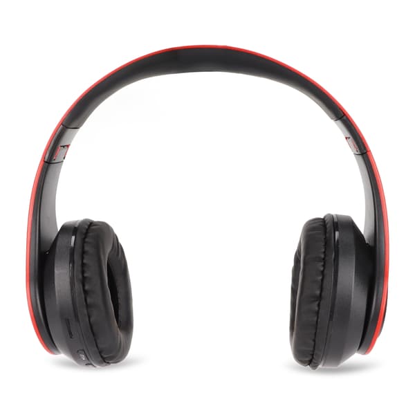 Trådløst headset Stereo Støjreducerende Sammenfoldelige Bluetooth-hovedtelefoner til mobiltelefon PC Rejse Spil Rødlig Sort