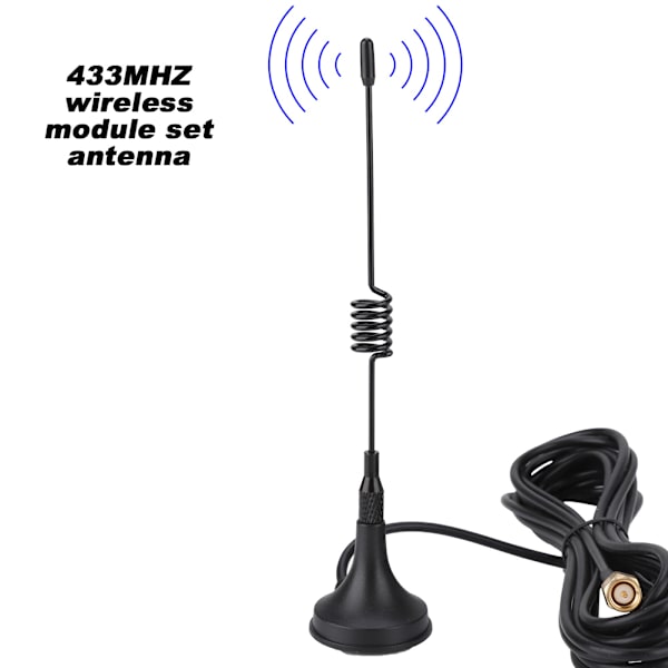 Sugantenn 433Mhz RP SMA Plug Hane Rak med magnetisk bas för skinkaradio