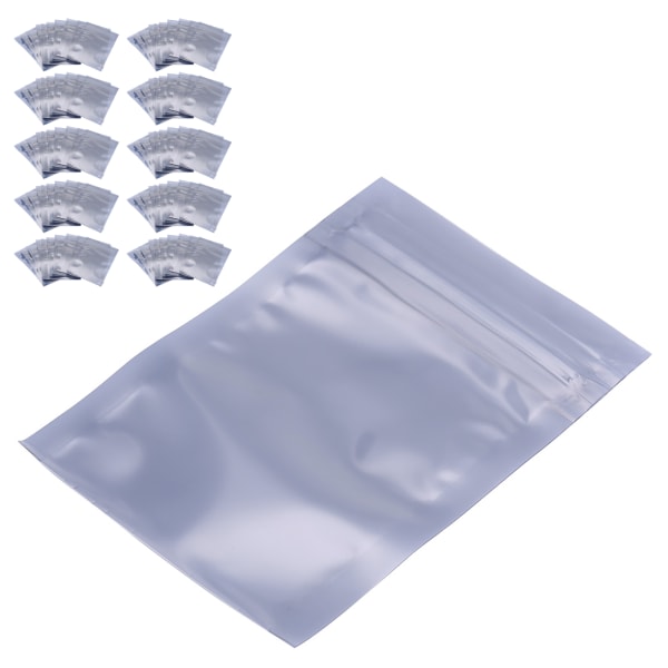 100 stk/sett 6x9 cm antistatisk gjenlukkbar pose oppbevaringspose for elektronisk tilbehør