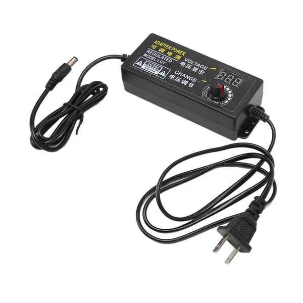 Justerbar strømforsyning DC3V til 12V variabel AC til DC-omformer for vannpumpevifte US-plugg 100 til 240V