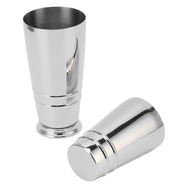 Cocktail Shaker 304 Rustfrit Stål Glansfuld med Bund Opvaskemaskine Sikker Boston Shaker til Hjemmebar Sølv