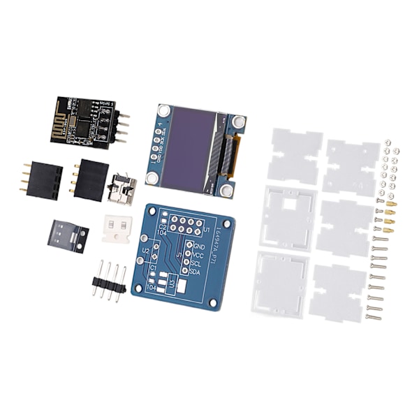 Mini-kellopaketti Akryylikuori Orgaaninen valoa lähettävä diodi Näyttö DIY Ajoitusmoduuli Elektroninen kellopaketti DC5V