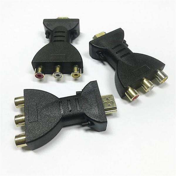HDMI til AV Adapter - 1080P HDMI til RGB o og Video Sync Adapter til RCA Komponent Konverter