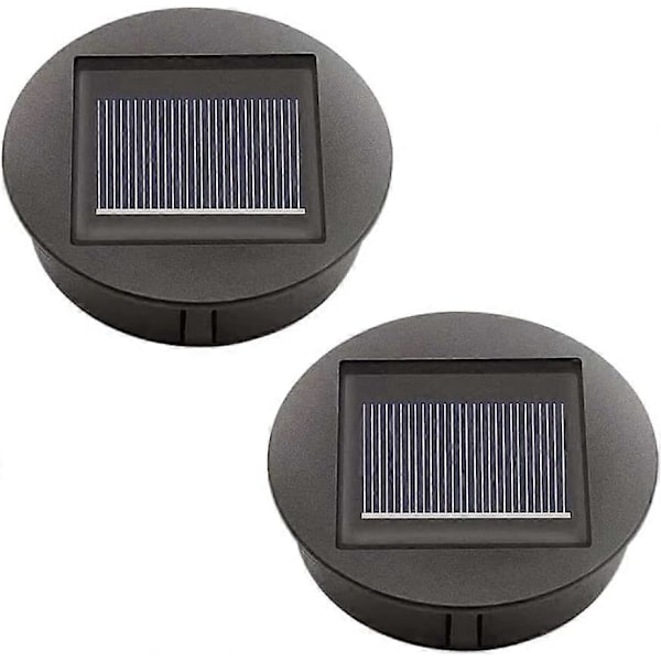 2 Pakke Solcellelys Erstatning med LED Solcellepanel Erstatningsdeksel Utendørs Belysning Hagedekor