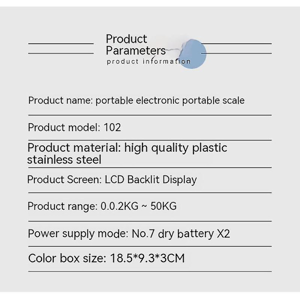 Digitaalinen kalastuskoukkukalastusvaaka - 50 kg matkatavaroiden painonmittaus, 7-in-1 elektroninen riippuva vaaka