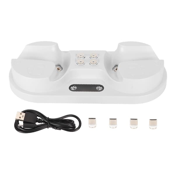 Laddstation för handkontroller 4 Type C Magnetiskt gränssnitt Dubbel laddningsdocka med LED-indikator för PS5 VR2