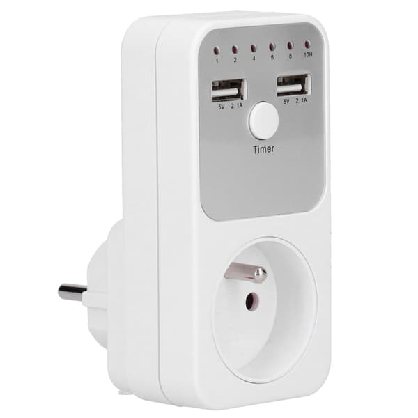 180~260V USB Smart Digital Nedtællingstimer Stik til Computer Telefonoplader