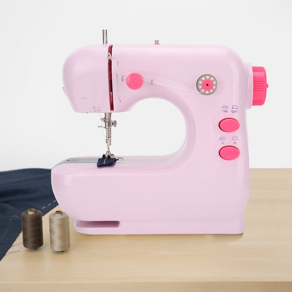 Bærbar bordsymaskin Overlock Multifunksjonelt broderiverktøy 100‑240V US-plugg