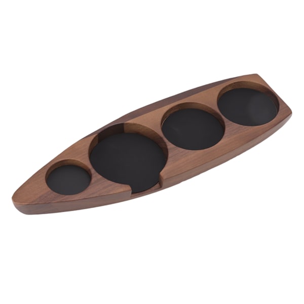 Trefot i tre for kaffemaskin, kaffemaskinholder, kaffemaskinholder i valnøtt, stor, for 58 mm/2,3 tommer