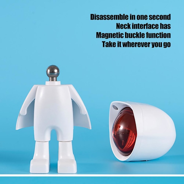 Solnedgangsbord Projektionslys Robotfigur LED Kunstprojektionslampe 360 Graders Lampe til Hjem Bar Festdekoration