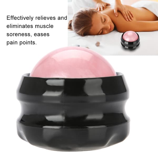 Massage Roller Ball Massager Kroppsterapi Fot Höft Avslappning Stress Release (Rosa)