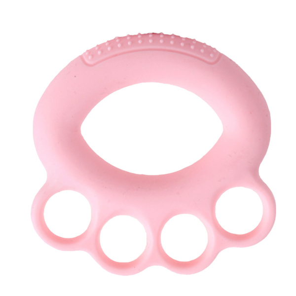Silikonegrebstræner Ring Fleksibel Fingerstrækker Øvelsesstyrker til Børn Studerende Håndtræning Pink