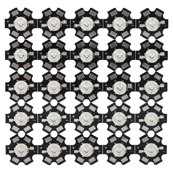 3W højeffekt LED-lampeperler Emitter Diode Chips til DIY belysningsarmaturer Blå