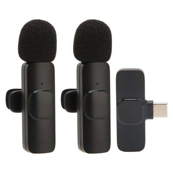 Langaton Lavalier-mikrofoni One Tows Two Plug and Play -kohinanvaimennusminimikrofoni suoratoiston tallentamiseen K9 Type C