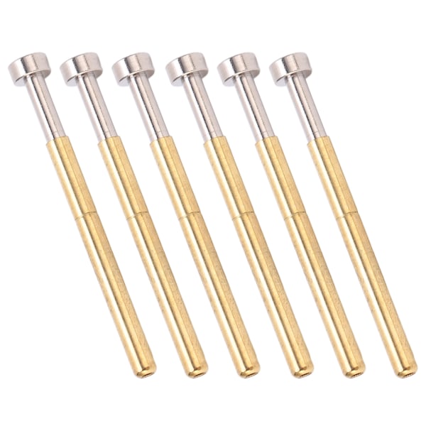 100 stk Pogo Pin Flat Head Fjær Test Probe Messing Materiale 2,36 mm/0,1 tommer rørdiameter 34 mm/1,3 tommer PCB testprober