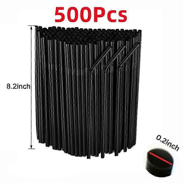 Färgglada böjbara plaststrån - 1000-pack för födelsedag, bröllop, sommarfestdryck 1 st provstrå