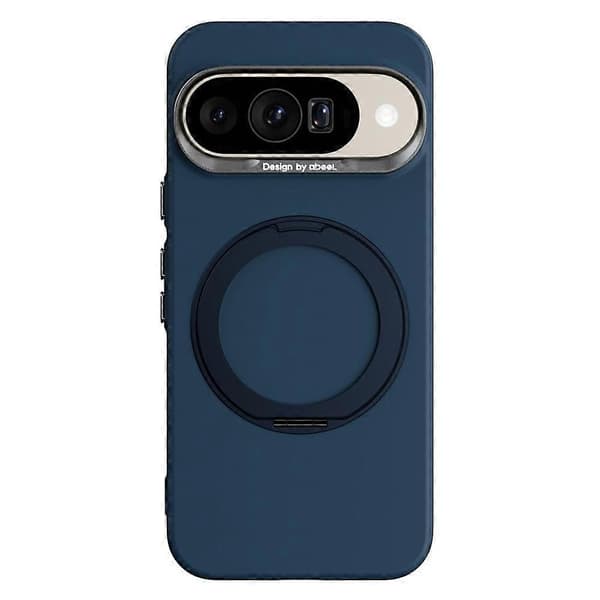 ABEEL Kompatibel med Google Pixel 10 / 10 Pro Magnetisk Deksel Ringstøtte Flytende Silikonfølelse PC-telefondeksel DarkBlue