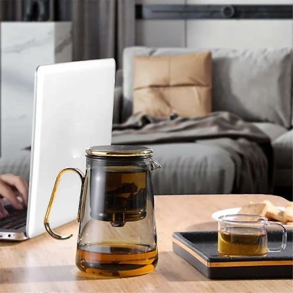 700ml Magnetisk Tekanna i Glas med Filter - Vattenkokare Tekanna A