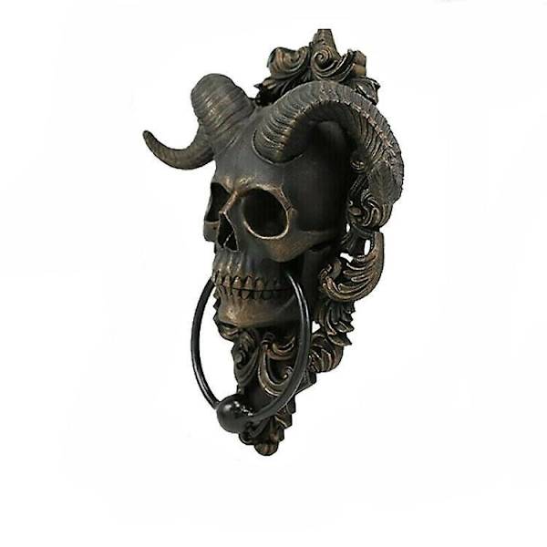 Punk Skull Sheep Head Seinäkoriste ja Door Knocker -veistos
