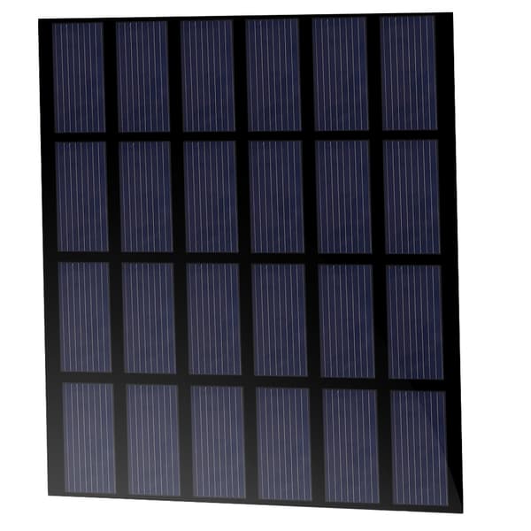 1.5W 6V Mini Polysilicium Solpanel PET Lamineret Plade DIY Batterioplader til Udendørs Brug