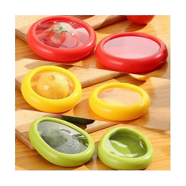 4 STK. Pod til Avocado Citron Tomat Beskytter og Opbevaring Holdbare Genanvendelige Beholdere Madopbevaringsboks
