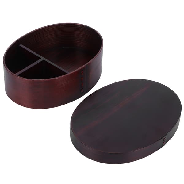 17.5x13.5cm Matboks Bento-boks i tre Bærbar matbeholder for studenter Arbeider Malt