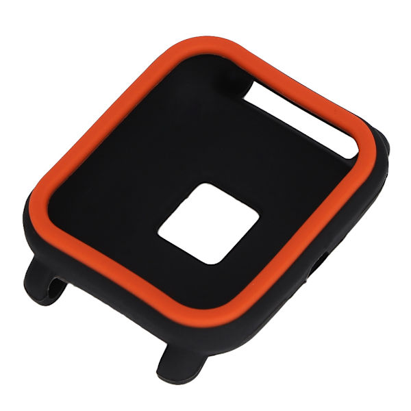 Dubbelfärgat mjukt silikonfodral för Huami Youth Version Smartwatch (svart orange)