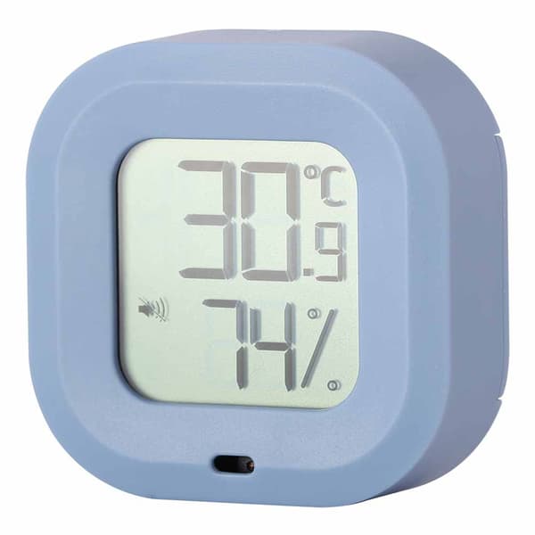 Smart termometer hygrometer för Bluetooth inomhustemperaturfuktighetsmätare för hem, garage, växthus, blå