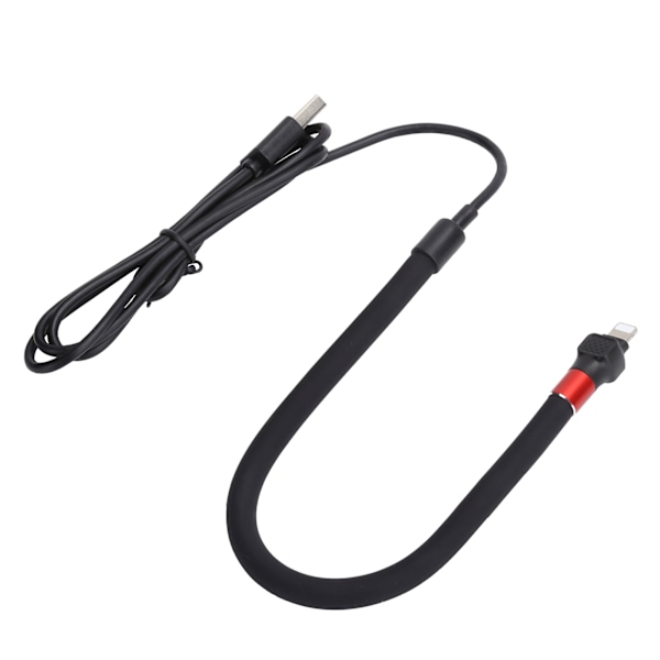 1,2 m datakabel Hurtiglading Bøybar Universal Desktop Telefonholder for IOS-grensesnitt Svart